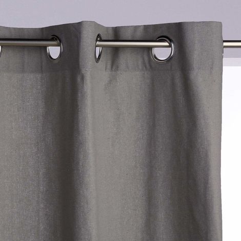 Rideau Panama gris 140x260cm - Atmosphera créateur d'intérieur (1/5)