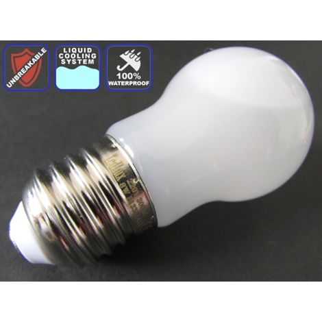 Lampada Led Sfera E27 8W=85W Antiurto Raffreddamento A Liquido Bianco Caldo 3000K Impermeabile (1/3)