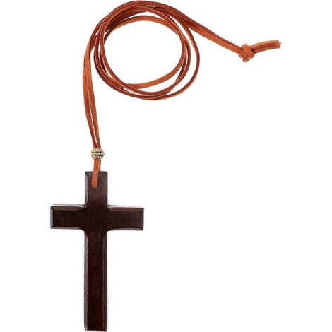 Pendentif croix à suspendre au rétroviseur de voiture, décoration en bois, pendentif croix à suspendre-54.00X5.00X1.00CM-Brown