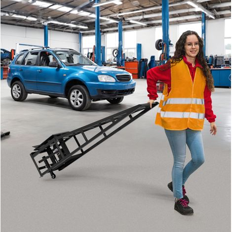 Rampes de levage hydrauliques pour voiture 2 pièces, 5T, 23-36 cm, noires OKMYHOME (1/5)