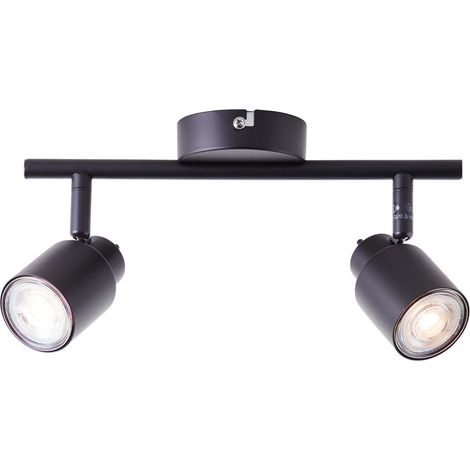 Brilliant Andres LED Spotrohr 2flg schwarz matt, Metall, 2x QPAR51, GU10, 10 W, LED-Reflektorlampen inklusive (Lichtstrom: 345lm, Lichtfarbe: 3000K) (1/5)