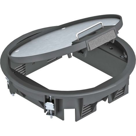 OBO Bettermann Boîtier d'appareil pour montage universel Ø234x61 polyamide gris fer RAL 7011, 7405436