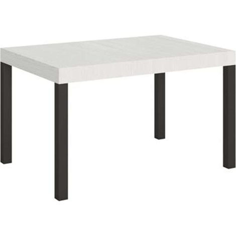 Tavolo allungabile 120/380x90 cm Everyday bianco frassino gambe antracite