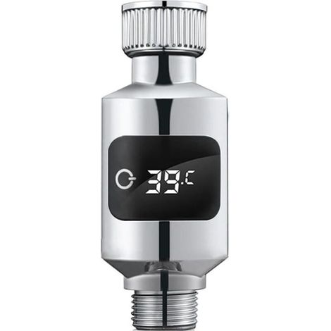 Thermomètre à eau de douche avec capteur sensible et affichage LED numérique, capteur de température du robinet d'eau sensible pour salle de bain (1/4)