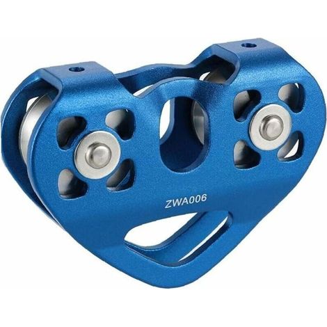 30kn Ligne poulie Tandem Tandem Escalade Double Tandem Vitesse Double Zipline Trolley avec Mousqueton pour câble (1/4)