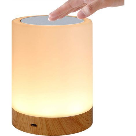 Veilleuse, lumière LED tactile multicolore, télécommande Rechargeable par USB, lumière Portable pour la maison, la chambre à coucher et le salon (1/4)