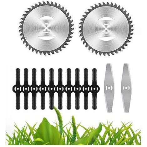 Ouylaf – Accessoire pour coupe-bordure – Lames de désherbeur électrique – Manche télescopique léger – Pour herbes épaisses et bordures précises (1/5)
