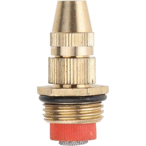 1/2" Misting Nozzle Brass Atomizing Spray Fitting Hose Connector Water Sprinkler Adjustable for Garden Lawn Irrigation White (1/5)