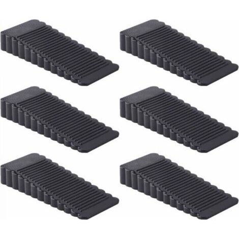 6 Pcs Arrêts de portes,cale de porteen Caoutchouc Antidérapant (Noir) (1/4)