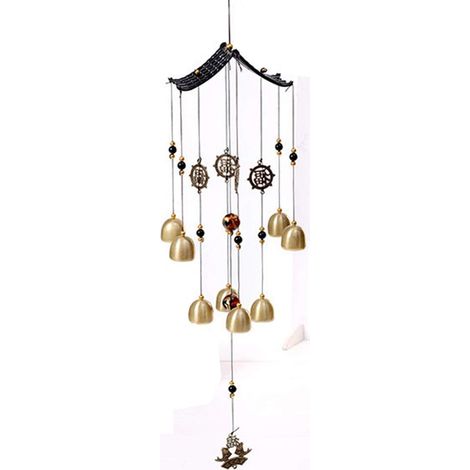 Carillon à vent à 8 clochettes — Carillon d'extérieur, idéal pour les patios, les porches, les jardins ou les arrière-cours. (1/4)