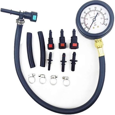Kraftstoffsystem-Kraftstoffdruckmesser für Autos, Motorräder und Motorräder (0-100 PSI, 6,3/7,8 Zoll) (1/5)
