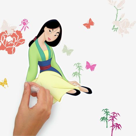 Stickers repositionnables Mulan DISNEY - 4 planches 22x44 cm (1/3)