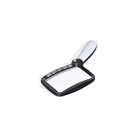 Lente d'ingrandimento pieghevole 3x con luce – Lente in acrilico ad alta definizione – 5 LED dimmerabili – Per leggere caratteri piccoli