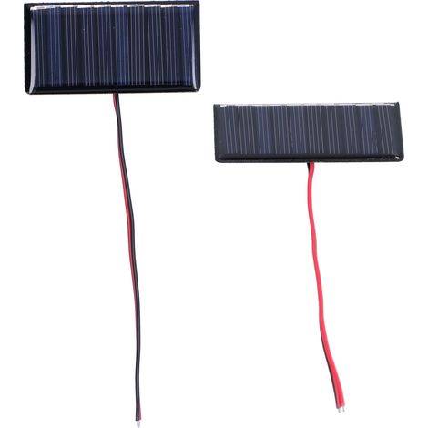 Packung mit 2 Polysilizium-Solarmodulen, selbstklebende Mikrosolarzellen, 68 x 36 mm, 0,3 W, 5 V (1/5)