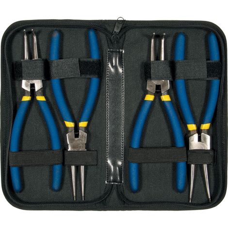 Jeu de pinces à circlips de 150 mm, pinces à circlips pour fixation externe et interne, 4 pièces.