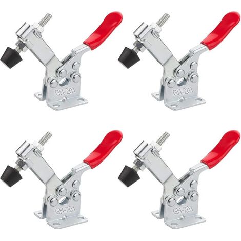 Pince à Genouillère Push-Pull, Sauterelle de Serrage, 4 Pièces Dégagement Rapide Basculer La Pince, Pince Horizontale (1/5)
