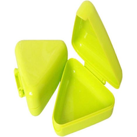 Moules triangulaires pour boulettes de riz, lot de 2, vert clair. (1/5)