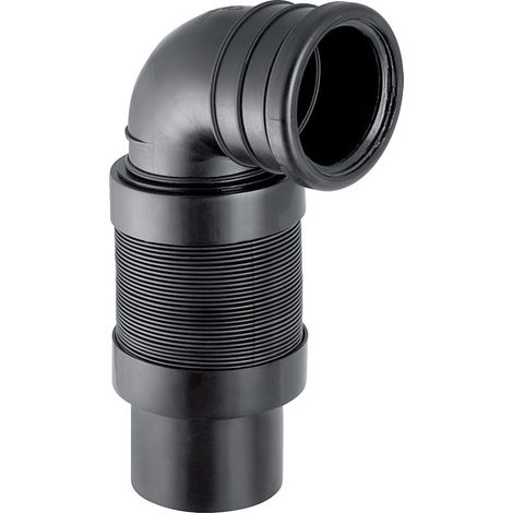 Geberit PE Anschlussbogen 90 Grad für WC, ausziehbar Außendurchmesser 110mm (1/5)