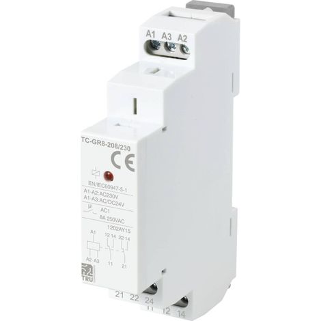 TC-GR8-208/230 Contact auxiliaire 2 inverseurs (RT) 24 V/AC, 24 V/DC, 230 V/AC 8 A 1 pc(s) R045952 (1/5)