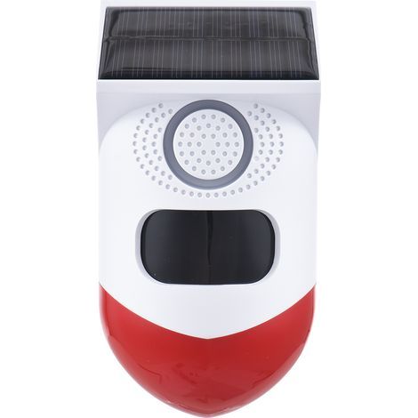 120dB Outdoor Solar Motion Sensor Alarm with Loud Siren, LED Strobe Lights, Sound Security, Adjustable Detection Distance, IP65 Waterproof Rechargeable Detector for Farmhouse/Home (1/5)