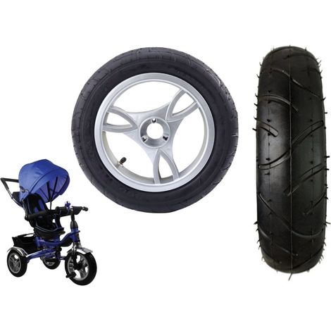 Rueda de plástico con neumático de goma (inflable) PRO600 delantera (1/3)
