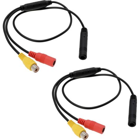 2 Pièces Câble Adaptateur de Caméra de Recul 4 Broches Mâle vers CVBS RCA Femelle Câble de Câblage Vidéo Longueur de Câble 55,5 Cm Faisceau de Signaux de Caméra (1/5)