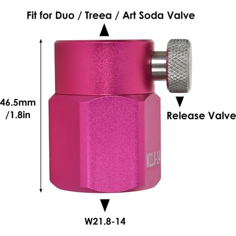 Adaptateur de Recharge CO2 W21.8-14 pour Cylindre de Machine à Eau Pétillante Duo Terra Art Connecteur Rapide de Remplissage de Cartouche de Gaz Rose