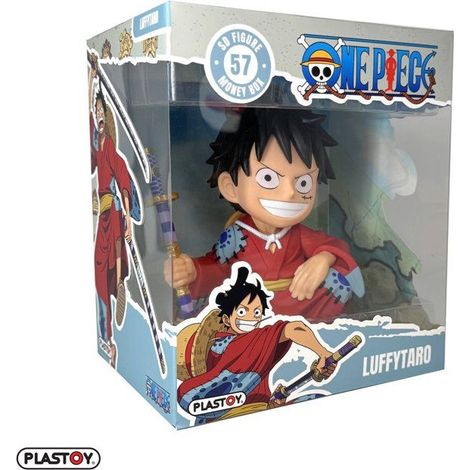 Tirelire figurine PLASTOY One Piece Luffytaro 15 cm plastique peinte à la main (1/4)