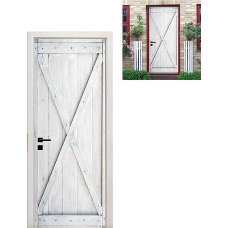 PORTE PHOTO 3D – Selbstklebende Wandtattoo-Folie, dekorative Tapete für weiße Holztüren, 77 x 200 cm