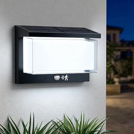 Outdoor Solar Light with Motion Sensor, IP65 Outdoor Wall Light 6500K, 3 Modes LED Outdoor Motion Sensor Light for Garden, Garage, Patio, Yard (1/5)