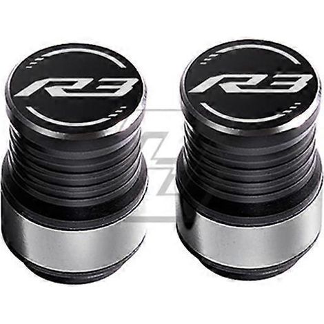 Convient pour Yamaha R3 2015-2023 : Bouchon de réservoir d'huile en alliage d'aluminium modifié CNC avec picot et bille de stationnement (la valve est argentée). (1/5)