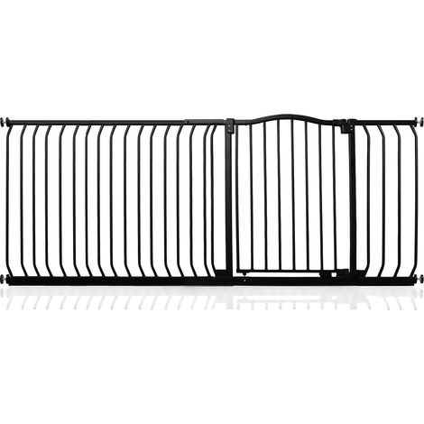 Safetots Barrière De Sécurité Supérieure Avec Design Courbé, Barrière De Sécurité À Pression, 189cm - 198cm, Noir Mat