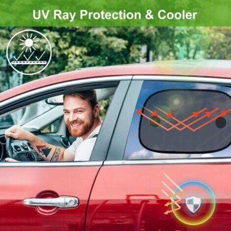 Pare-soleil pour voiture bébé, pare-soleil pour vitre de voiture pour enfants, pare-soleil pour vitre latérale de voiture contre les rayons UV nocifs, protège les enfants, les bébés et les adultes, 44 (1/3)
