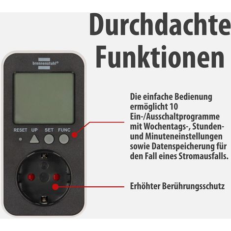 Appareil de mesure d'énergie brennenstuhl ecl em-2 blanc noir