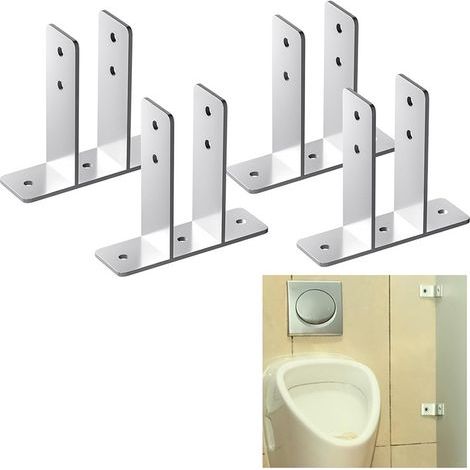 Support de cloison pour urinoir, support métallique pour cloison de salle de bain, fixations pour panneaux de 1 pouce (1/5)