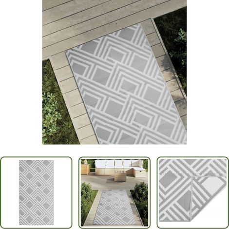 Gartenteppich -  Outdoor-Teppich ARAKIL Grau 80x150 cm PP (1/5)