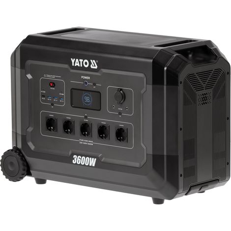 Station d’énergie 3600 W, 3072 Wh, 5×230 V, 6×USB, 2×12 V, générateur solaire (1/5)