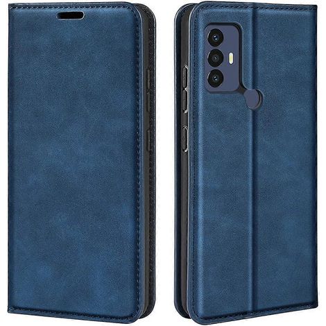 Étui de téléphone en cuir à fermeture magnétique rétro pour TCL 30 SE/305/306 (1/4)