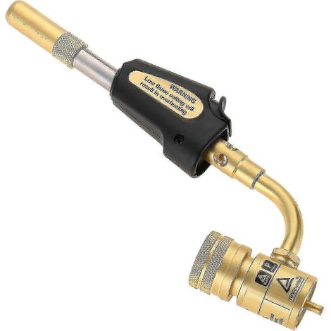 1 chalumeau à gaz propane MAPP Turbo avec buse en laiton, allumage automatique et régulateur réglable pour soudage, CVC, brasage, barbecue et plomberie. (1/5)