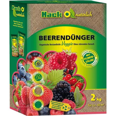 HACK Engrais bio pour baies 2 kg Engrais pour fraises Engrais pour groseilles Engrais pour framboises