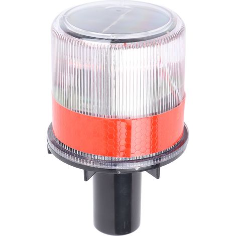 Feux de signalisation routière à LED solaires pour les travaux routiers nocturnes, les cônes de signalisation, les feux de barrage, les guérites, les clôtures et les feux clignotants. (1/5)