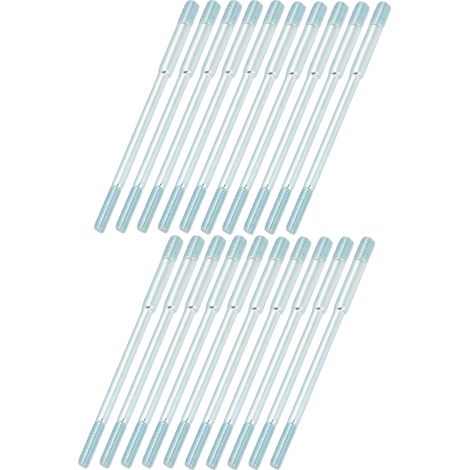 20 goujons double filetage M6x8x135, tête cylindrique, pour groupe électrogène essence 188F (1/5)