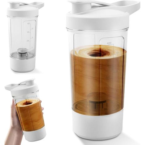 Elektrischer Protein-Shaker: 450 ml USB-Shaker, automatischer Proteinmixer für Proteinpulver und Milchshakes, BPA-freier elektrischer Protein-Shaker