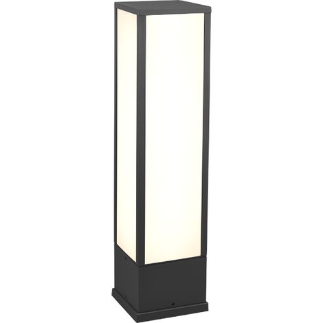 Lampione Giardino Led Esterno Palo Rettangolare Antracite H60 cm Fuerte GD Trio