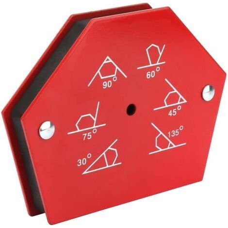 Positionneur MAGNETIC, Aimant de Soudeur Equerre, Force 23kg/50lbs, Angle 30° 45° 60° 75° 90° 135°, Lot de 2 (1/5)