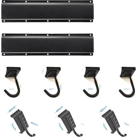 Portabicicletas, capacidad para 4 bicicletas, incluye ganchos para cascos, NEGRO (1/2)