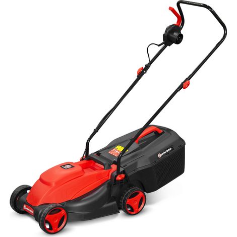 Elektrischer Rasenmäher 1300W - Schnittbreite 32cm, 3 Schnitthöhen, 25L Fangkorb - Elem Garden