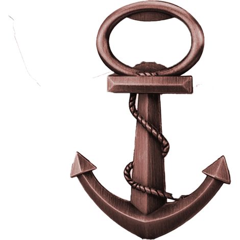 Ouvre-bouteille Forme D'ancre - En Alliage De Zinc - Porte-clés Compact Pour Bière Et Soda - Idéal Voyage Extérieur Cadeau - 1 Pièce