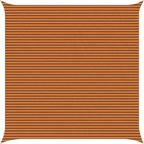 Voile d'ombrage orange-brun, 7 x 7 mètres, 100% polyester Oxford. (1/2)