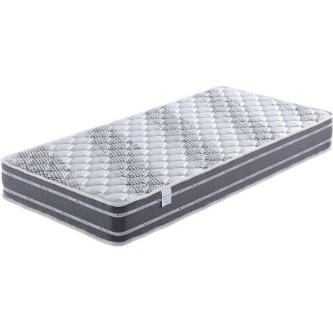 Lot de 2 Matelas 80x190 Tissu avec Bambou Naturel Mousse Poli Lattex Indéformable - Hauteur 24 cm - Soutien Ferme 80 190 Maxi (1/4)
